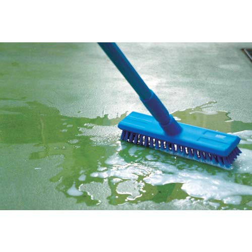 Vikan 70416 Deck Scrub,Waterfed,Stiff,11",PP/PBT,Yellow