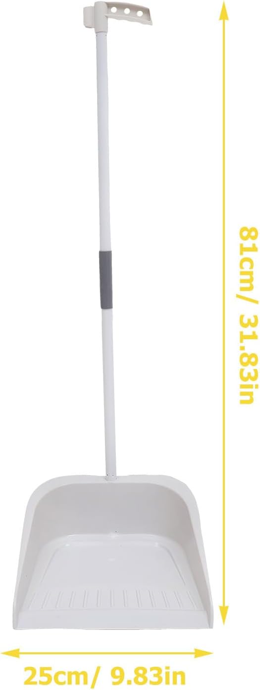 Broom and Dustpan Set for Home - 35.43In Long Handle Soft Broom with Upright Dustpan Combo for Indoor Floor Cleaning Kitchen Office Use Heavy Duty Sweeping Tool