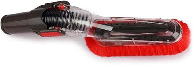 32mm Flexible Soft Vacuum Dusting Brush for Furniture Cleaning High Space Ceiling Dust Removal Attachment with 1-1/4 Inch Inner Diameter Red