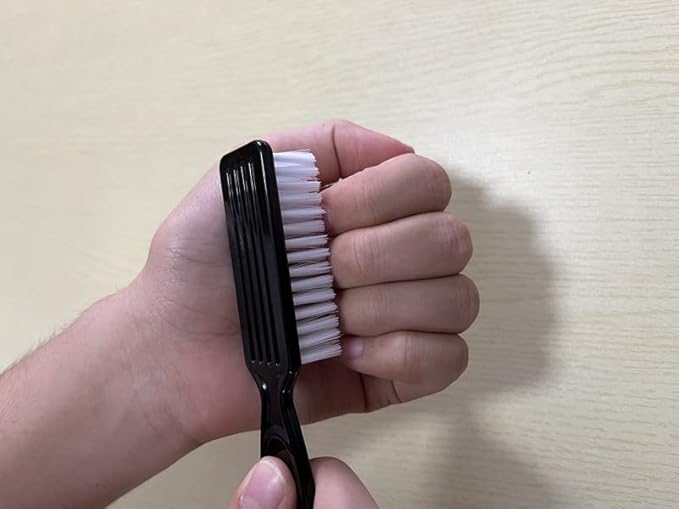 12Pcs Nail Brush for Cleaning Fingernails, Handle Grip Cleaning Brush for Nail and Toenail, Nail Dust Brush Manicure Pedicure Tools Scrubbing Brush Women Men Home Salon (Black)