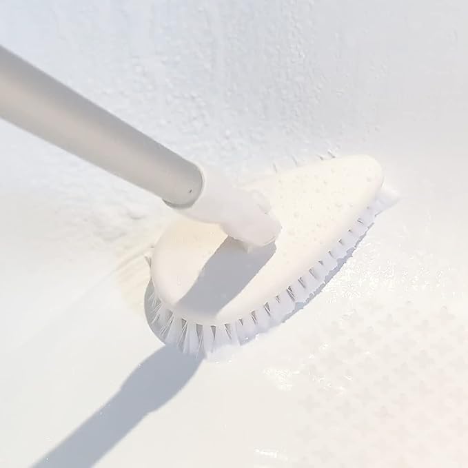 Qaestfy Bathtub Brush Refill Replacement Shower Tub and Tile Cleaning Lock in Place Scrub Brushes Head for Bathroom Wall Floor Scrubbing Compatiable with QAE008 & QAE002 Model QAE007