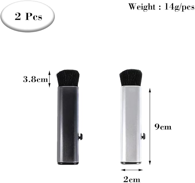 2 Pcs Retractable Keyboard Cleaning Brush Computer Cleaning Tool Dust Removal Brush for Desktop Table