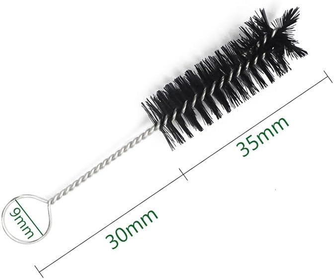 6 Piece 65mm Mini Short Soft Nylon Brush Cleaner for Glass Tube Cleaning Tools Lab Brushes