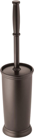 mDesign Metal Freestanding Slim Toilet Bowl Brush and Holder