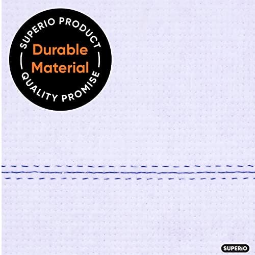 Superio White Squeegee Cloths (12 Pack) for Cuban-Style Mop, Israeli Spunja Cleaning Mop Towels - Kitchen Bathroom Tiles, Stone, Parquet Wood Floor Wash
