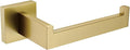 TASTOS Toilet Paper Holder Brushed Gold, Toilet Tissue Roll Holders Dispenser and Hangers Wall Mounted for Bathroom & Kitchen, Stainless Steel Modern Square Style