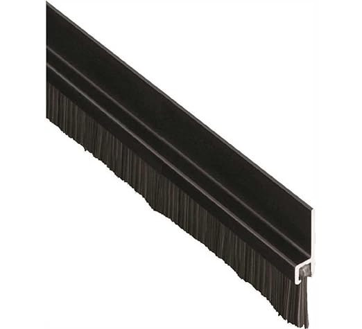 Pemko 085576 18061DNB84 Brush Seal - Meeting Stile, Dark Bronze with Black Brush Insert, 1" Width, 84" Length, Dark Bronze