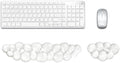YOWKA Ergonomic Wrist Rest Set for Keyboard and Mouse, Cooling Gel Support (Transparent)
