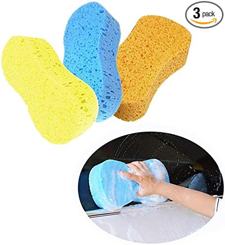 3pcs Car Wash Sponges Cleaning Sponges Scrubber