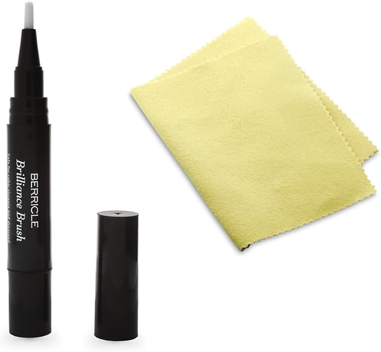 BERRICLE Silver Jewelry Polishing Cloth | Diamond Cubic Zirconia CZ Cleaning Stick Pen, 1-3 Piece Set