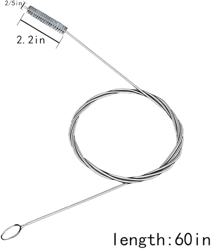 Long Wire Brush sunroof Drain Cleaning Tool for car and Fridge 60-inch X 2/5 inch,2 Piece