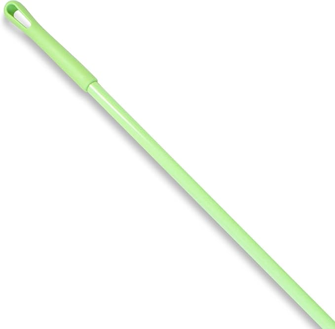 SPARTA Fiberglass Broomstick Replacement Broom Handle with Acme Threaded Tip for Industrial Cleaning Tools, Fiberglass, 60 Inches, Lime, (Pack of 12)