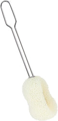 Hemoton Bottle Cleaning Brush with Replaceable Sponge Head and Long Stainless Steel Handle 9.44In for Baby Bottles Glass Bottles Water Cups