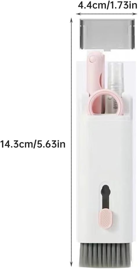 7 in 1 Electronic Cleaner Kit,Keyboard Cleaner Laptop Monitor Computer Keyboard Brush for Earphones Mobile Phones Tablets Laptop and Camera(Color:Pink)