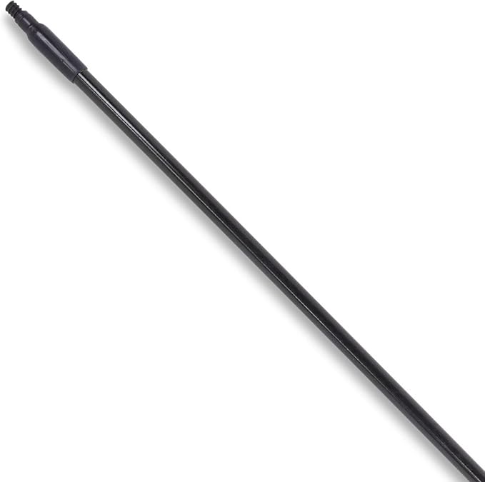 SPARTA Fiberglass Broomstick Replacement Broom Handle with Acme Threaded Tip for Industrial Cleaning Tools, Fiberglass, 60 Inches, Black