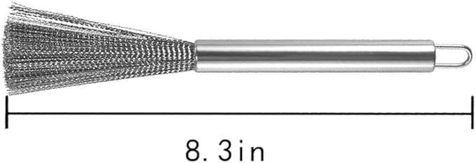 Stainless Steel Cleaning Brush Set, cookware Cleaning Brush, Pot Brush, Wire Brush, Kitchen Multi-Purpose Cleaning Tool, Suitable for Cleaning Grills, ovens, Sinks, pots, and Pans (2 Pieces)