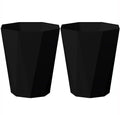 Bathroom Trash Can Garbage Can 1.8 Gallon Small Waste Basket Recycling Bin for Toilets Dorms Kitchens, Black