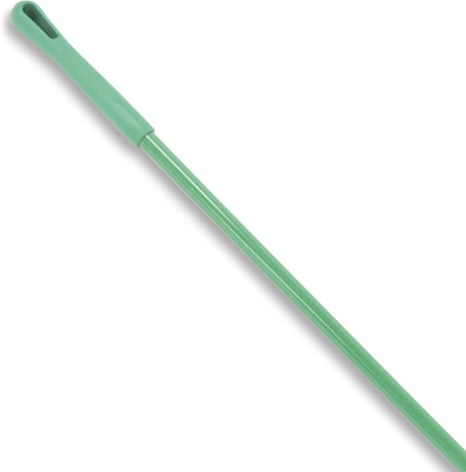 SPARTA Fiberglass Broomstick Replacement Broom Handle with Acme Threaded Tip for Industrial Cleaning Tools, Fiberglass, 60 Inches, Green