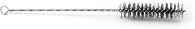 Utoolmart Wire Tube Brushes, Stainless Steel Bottle Bristle Cleaning Spiral Power Pipe Brush, 1.0-inch Diameter 12-inch Long-Handle Cleaner for Auto Parts, Bottles, Tubes, Keyboards,Glass 5pcs