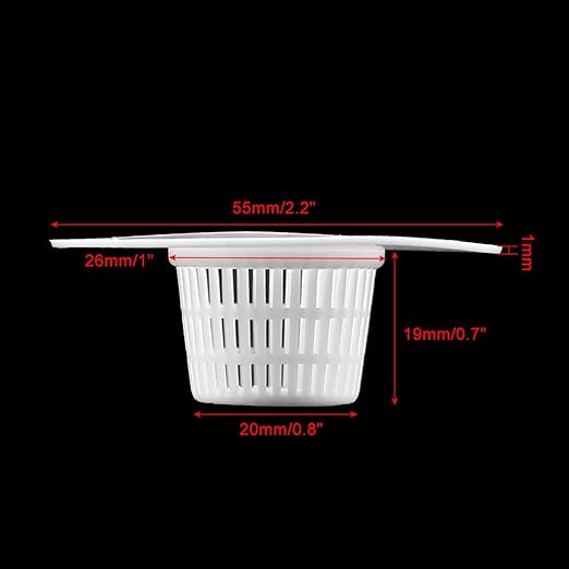 uxcell Bathroom Plastic Drain Hair Stopper Strainers Sink Drainer Screen Net White 4pcs