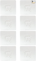 8-Pack Sticky Pads for Large Adhesive Hooks