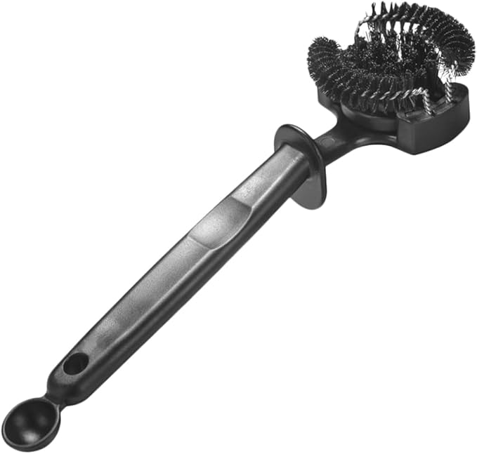 Coffee Machine Cleaning Brush with Detachable Nylon Bristles and Comfortable Handle for Espresso Group Head Maintenance and Machine Cleaning 10.03X2.95X0.78In