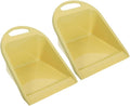 2pcs Handheld Dustpan Set with Handle, Compact Yellow Desktop Dustpan for Office and Home Cleaning, Practical Portable Trash Scoop for Garage and Table Use