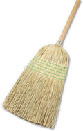 926YEA Parlor Broom, Yucca/Corn Fiber Bristles, 42" Wood Handle, Natural
