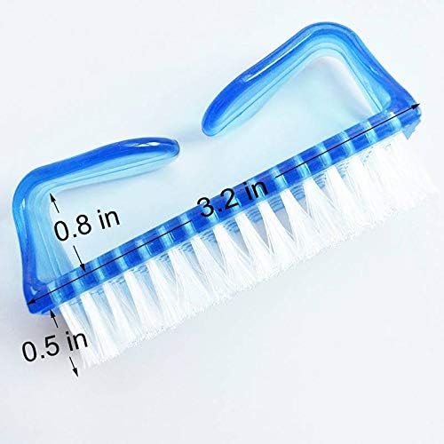 Leline's Nail Brush, 2 Pieces Handle Grip Nail Cleaner Brush, Soft Kids Nail Brush, Purple and Blue