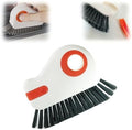 2 in 1 Groove Cleaning Brush Window Track Cleaning Tools, 2025 New Hard Bristle Crevice Cleaning Brush with Hidden Scraperfor Sliding Door Track, Window Sill, Shutter Door(Orange,1pcs)