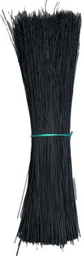 1 Pound Bundle Natural or Dyed/Colored Broomcorn Hurl for Broom Making and Crafting (Black, 20 Inch)