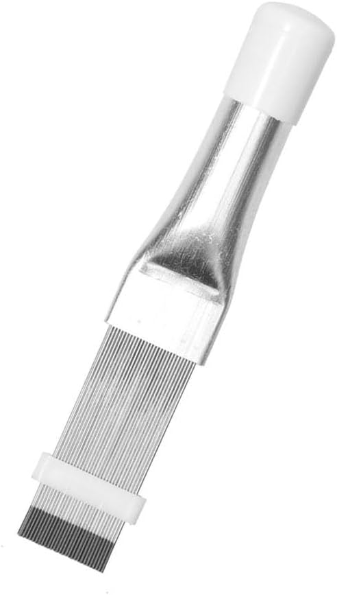 Air Conditioner Condenser Fin Comb and Cleaning Brush Set, Stainless Steel Fin Repair Tool for Evaporator Coils, Radiators, Computer Heatsinks (Fin Comb)