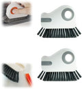 2 in 1 Groove Cleaning Brush Window Track Cleaning Tools, 2025 New Hard Bristle Crevice Cleaning Brush with Hidden Scraperfor Sliding Door Track, Window Sill, Shutter Door(Grey,2pcs)