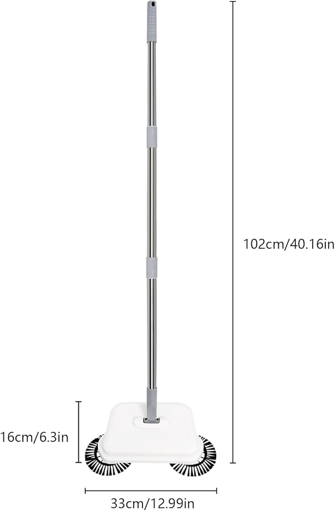 Hand Push Floor Sweeping Machine, Manual Non Electric Carpet Sweeper, 200 mm Sweeping Path, 300 ml Garbage can Capacity, with Comb, for Homes, Offices, Carpets, Hardwood Floors, Wood Floors
