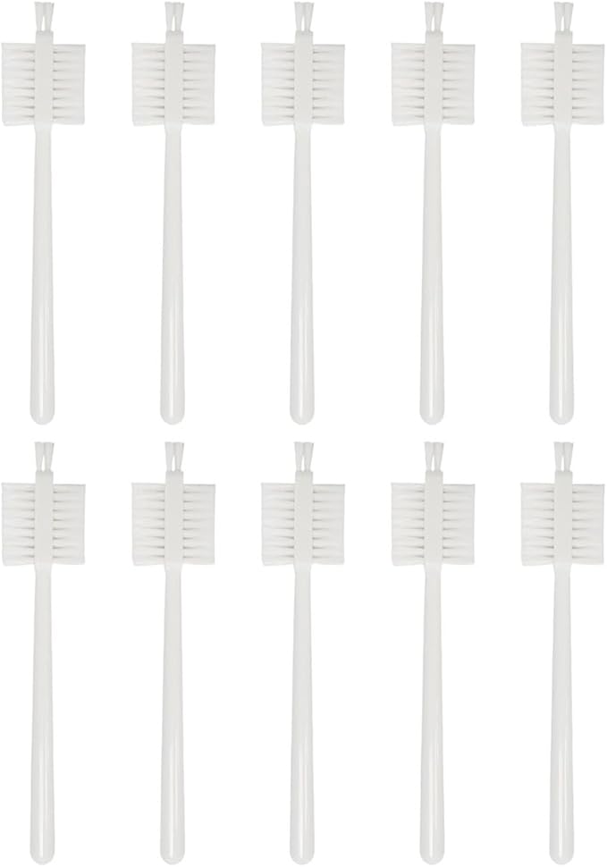 ZYAMY 10PCS Juicer Cleaning Brushes 17.5cm/6.9in Long Double Sided Brushes for Bottles Glassware Multi Purpose for Cleaning Appliances Tile Grout Window Tracks and Sinks