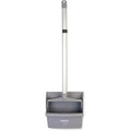 SPARTA Upright Dustpan with Aluminum Handle, Serrated Edge for Broom Combing, Secure Yoke Lock with Easy Storage Hanging Hole for Commercial Cleaning, Plastic, 30 Inches, Gray, (Pack of 6)