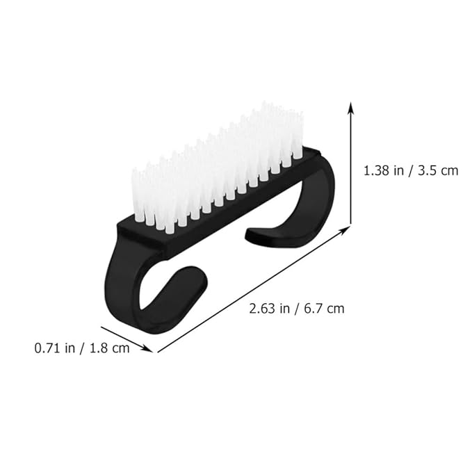 EXCEART Handle Grip Nail Brush 12Pcs Nail Dust Nail Cleaning with Handle Hand Fingernail Scrub Manicure