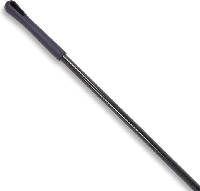 SPARTA Fiberglass Broomstick Replacement Broom Handle with Acme Threaded Tip for Industrial Cleaning Tools, Fiberglass, 60 Inches, Black, (Pack of 12)