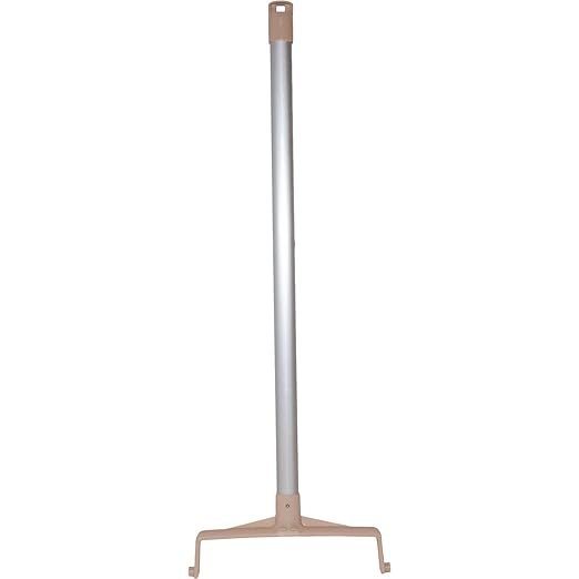 SPARTA Upright Dustpan with Aluminum Handle, Serrated Edge for Broom Combing, Secure Yoke Lock with Easy Storage Hanging Hole for Commercial Cleaning, Plastic, 30 Inches, Tan, (Pack of 6)