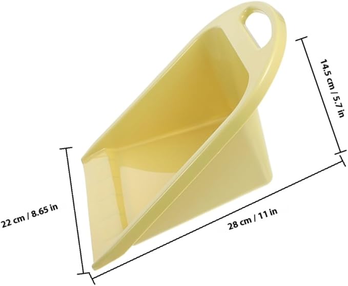 Toyvian Handheld Dustpan Set 2pcs Compact Citrus Yellow Desktop Trash Cleaning Dustpan with Handle for Home Office Kitchen Table Use