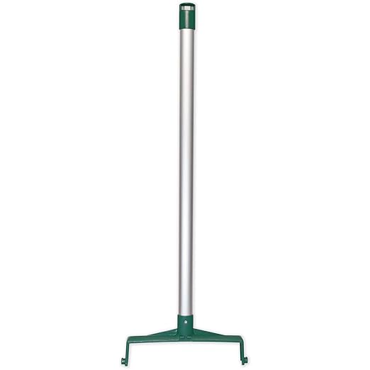 SPARTA Upright Dustpan with Aluminum Handle, Serrated Edge for Broom Combing, Secure Yoke Lock with Easy Storage Hanging Hole for Commercial Cleaning, Plastic, 30 Inches, Green, (Pack of 6)