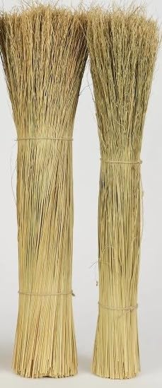 Natural or Dyed/Colored Broomcorn Hurl for Broom Making and Crafting (Natural, 2 Pounds)