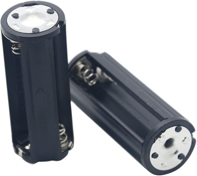 Battery Holder 2PCS Black Cylindrical 3x1.5V Battery Storage Adapter for Case Box Battery Storage Box Aa