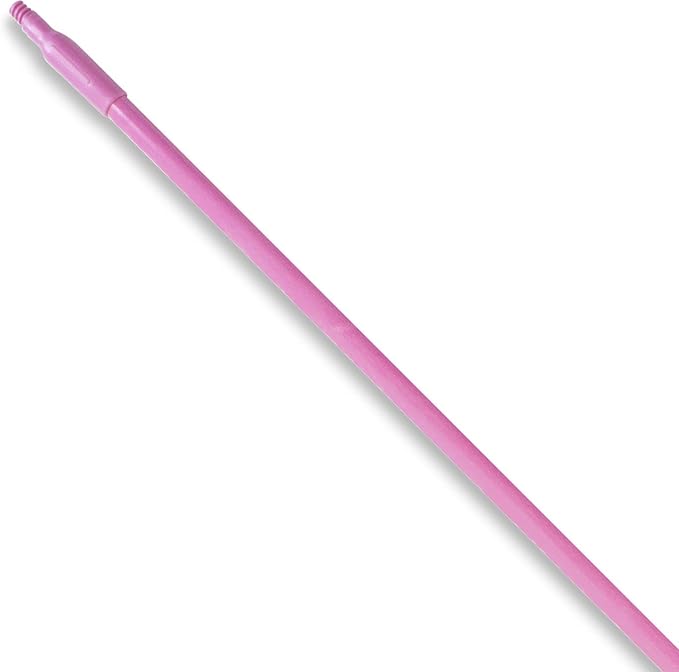 SPARTA Fiberglass Broomstick Replacement Broom Handle with Acme Threaded Tip for Industrial Cleaning Tools, Fiberglass, 60 Inches, Pink
