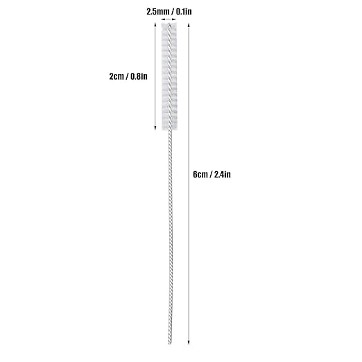 10 Pcs Hearing Aid Vent Tube Cleaning Brush, Professional Nylon Hair Hearing Aid Tube Cleaning Tool Accessory for Clean Small Holes or Pipes