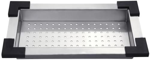 Kraus Stainless Steel Colander, 17 1/2" x 9 1/2" x 2 1/4", CS-2