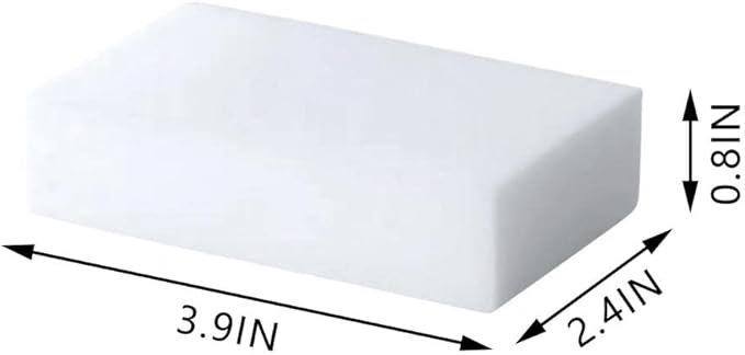 100 Pack Extra Thick Magic Cleaning Sponges - Reusable Eraser Sponge for All Surfaces - Kitchen-Bathroom-Furniture-Leather-Car-Steel - Just Add Water - Melamine - Universal Cleaner
