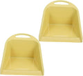 Handheld Dustpan for Home and Office, 2pcs Small Size with Handle, Ergonomic Lime Yellow Cleaning Dustpan for Desk and Daily Use