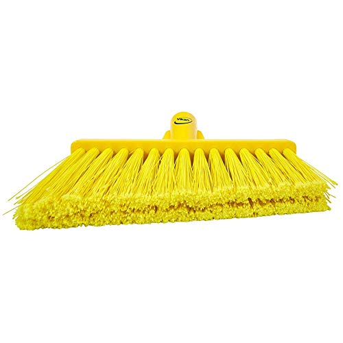 Vikan 29166 Flagged, Soft Angled Broom Yellow