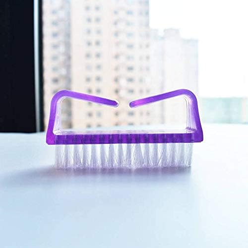 Leline's Nail Brush, 2 Pieces Handle Grip Nail Cleaner Brush, Soft Kids Nail Brush, Purple and Blue